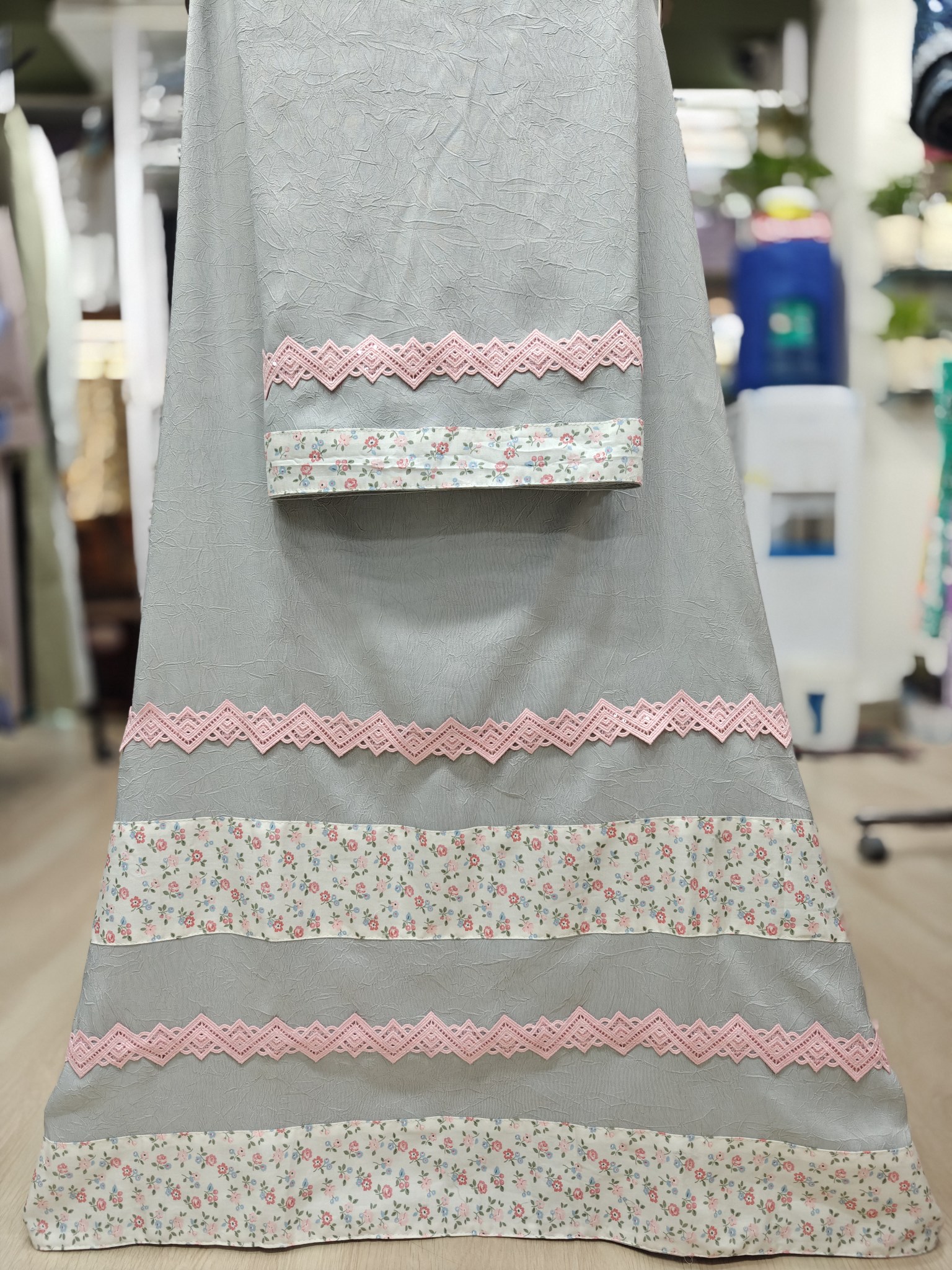 Gray Crush Fabric Rida Gray Crush Fabric Rida